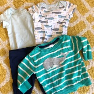 Narwhal and Whale Set - Carter's and Modern Baby